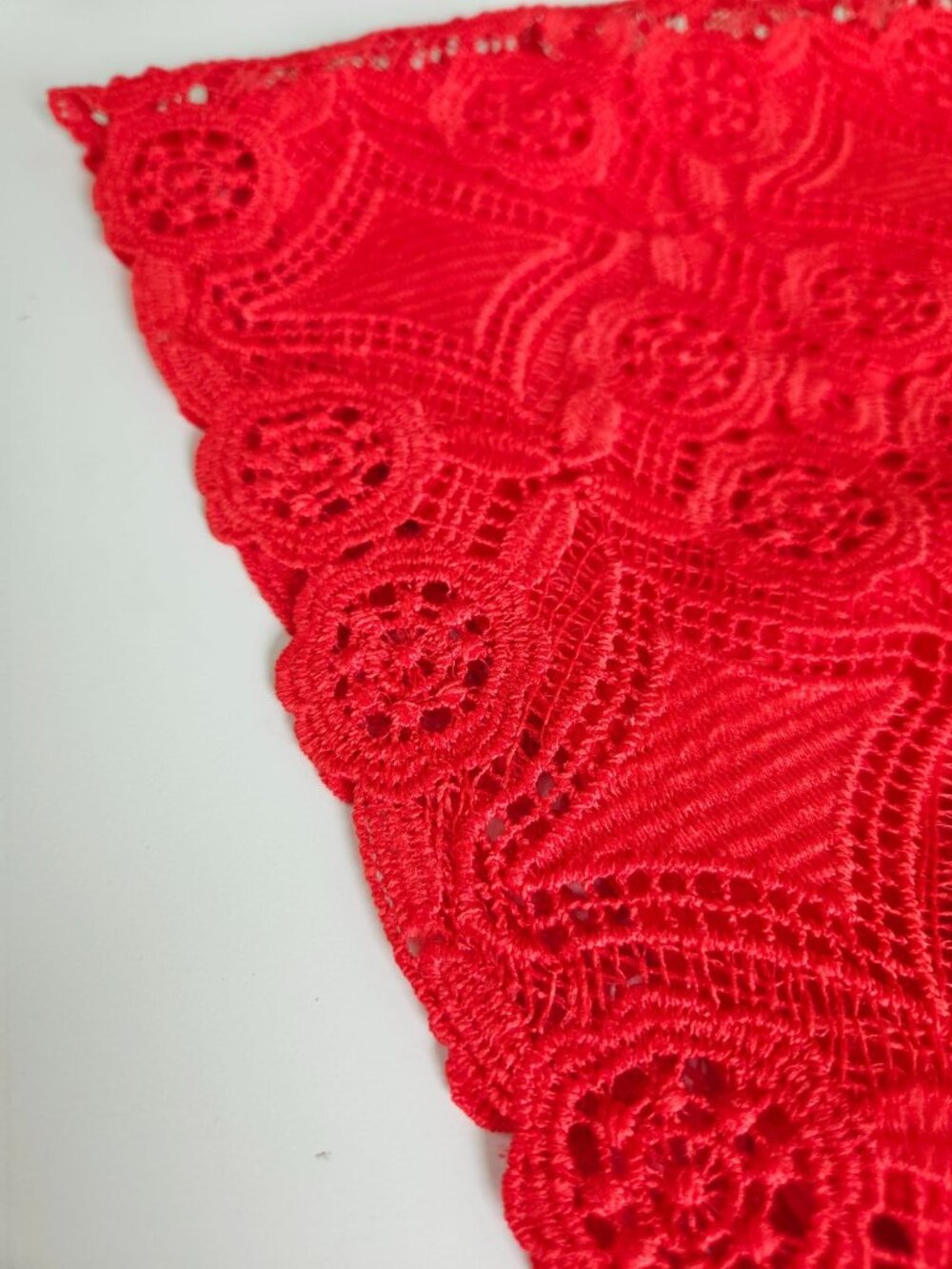 Hollister Lace Mini Skirt Size 7 Teen Women's Red A Line California Casual - Picture 7 of 12